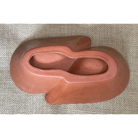 Vintage Friendship Two Compartment Candy Nut Dish Art Pottery Floral - Picture 2 of 7